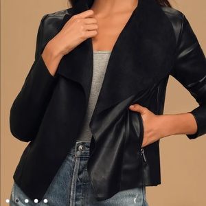 NWT! Way Too Cool Black Vegan Leather Moto Jacket size M